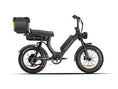 Load image into Gallery viewer, Black EMMA 3.0 e-bike with a Trunk. Includes a 1500W motor and dual 52V batteries for long trips.
