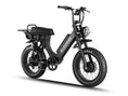 Load image into Gallery viewer, Side profile of the black LEON e-bike, powered by dual motors and dual 52V batteries for long range.