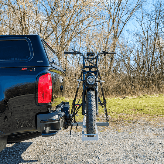 Hitch-Mounted Aluminum E-Bike Carrier Roll Road 2