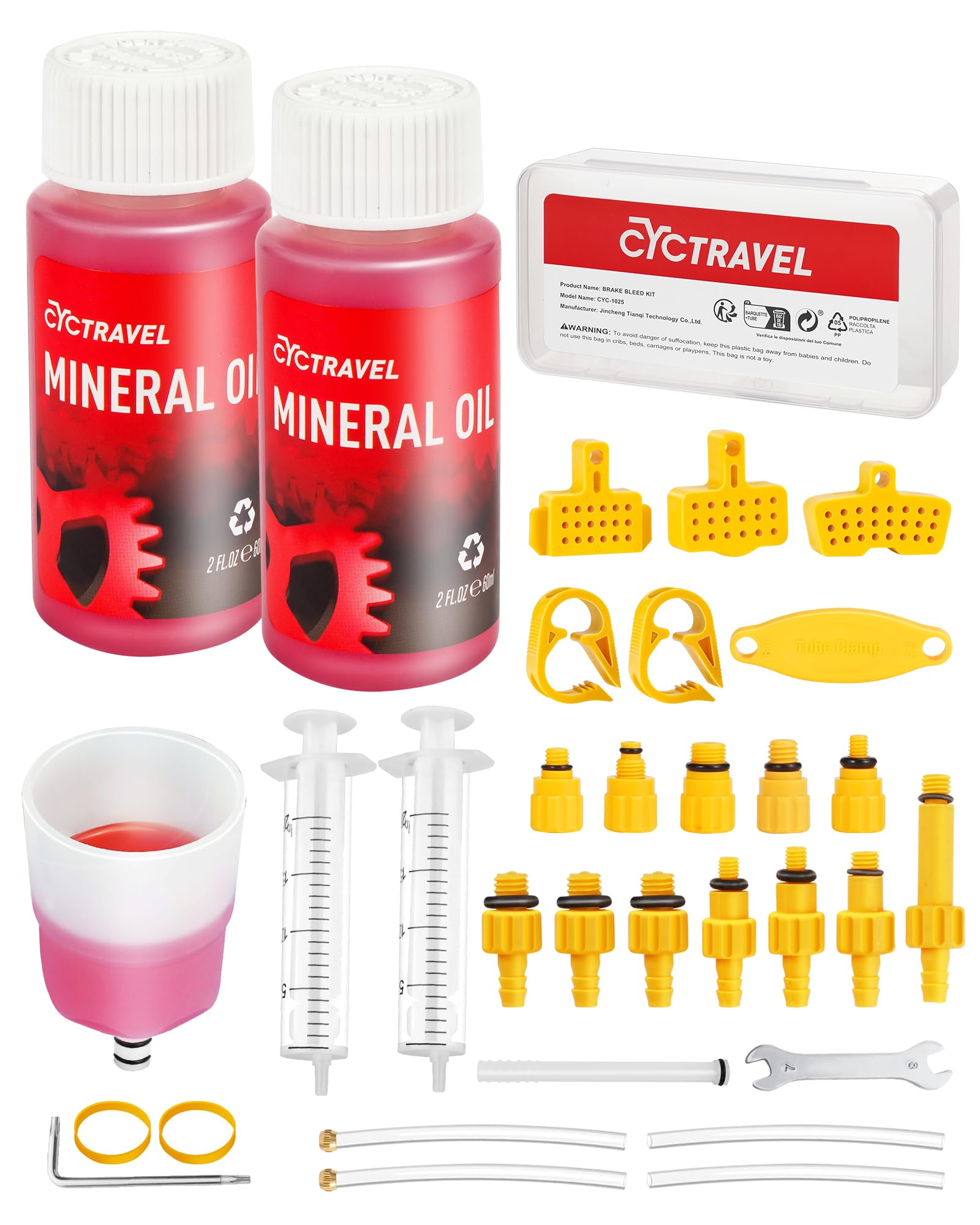 Brake Bleed Kit for RollRoad E-Bike Hydraulic Disc Brakes | Mineral Oil Included