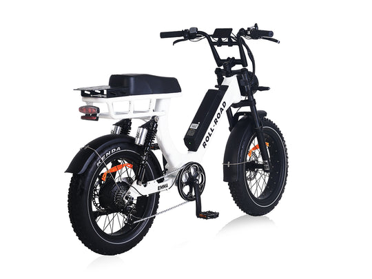 EMMA Step Thru Ebike| Long Range| Moped-Style Ebike for Adults| Fat tire 400LB Heavy Rider Electric Bike 6