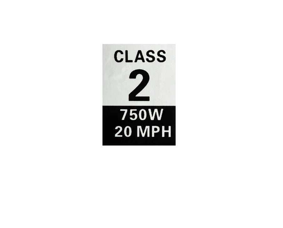 Replacement Class 2 eBike Sticker(2-Pack) – 750W 20MPH Label