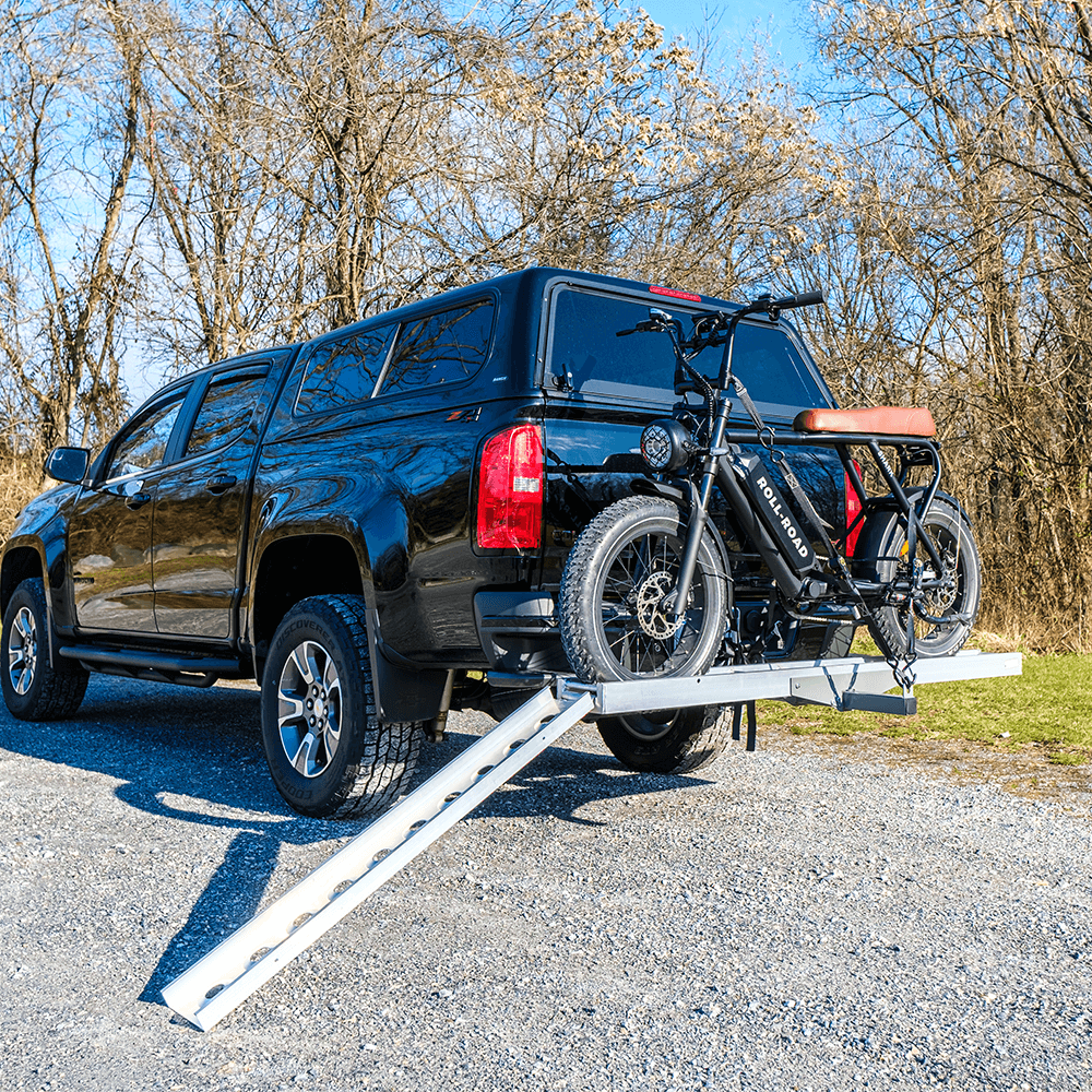 Hitch-Mounted Aluminum E-Bike Carrier Roll Road 
