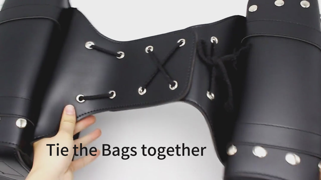 side bag double buckled flap covers #color_black