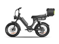 Load image into Gallery viewer, Black EMMA 3.0 e-bike configured with a 2-person seat for two and a large Trunk.
