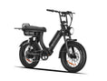 Load image into Gallery viewer, Black EMMA 3.0 electric bike with an extended 2-person seat, comfortably built for two riders.

