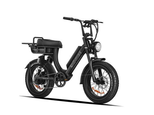 Roll Road EMMA 3.0 black standard e-bike, built for heavy riders with a 450lbs payload capacity.