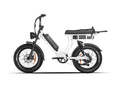 Load image into Gallery viewer, White EMMA 3.0 electric bike with a 2-person seat, perfect for running errands or cruising with a friend.
