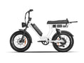 Load image into Gallery viewer, White EMMA 3.0 2-person seat e-bike, designed for two people and a smooth, full suspension ride.
