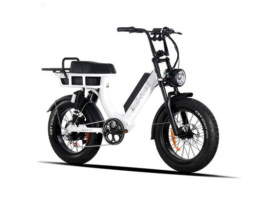 EMMA 3.0 white e-bike, standard configuration with a powerful 1500W motor.