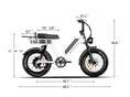 Load image into Gallery viewer, Technical diagram of the EMMA 3.0 electric bike, detailing its frame geometry and key measurements.
