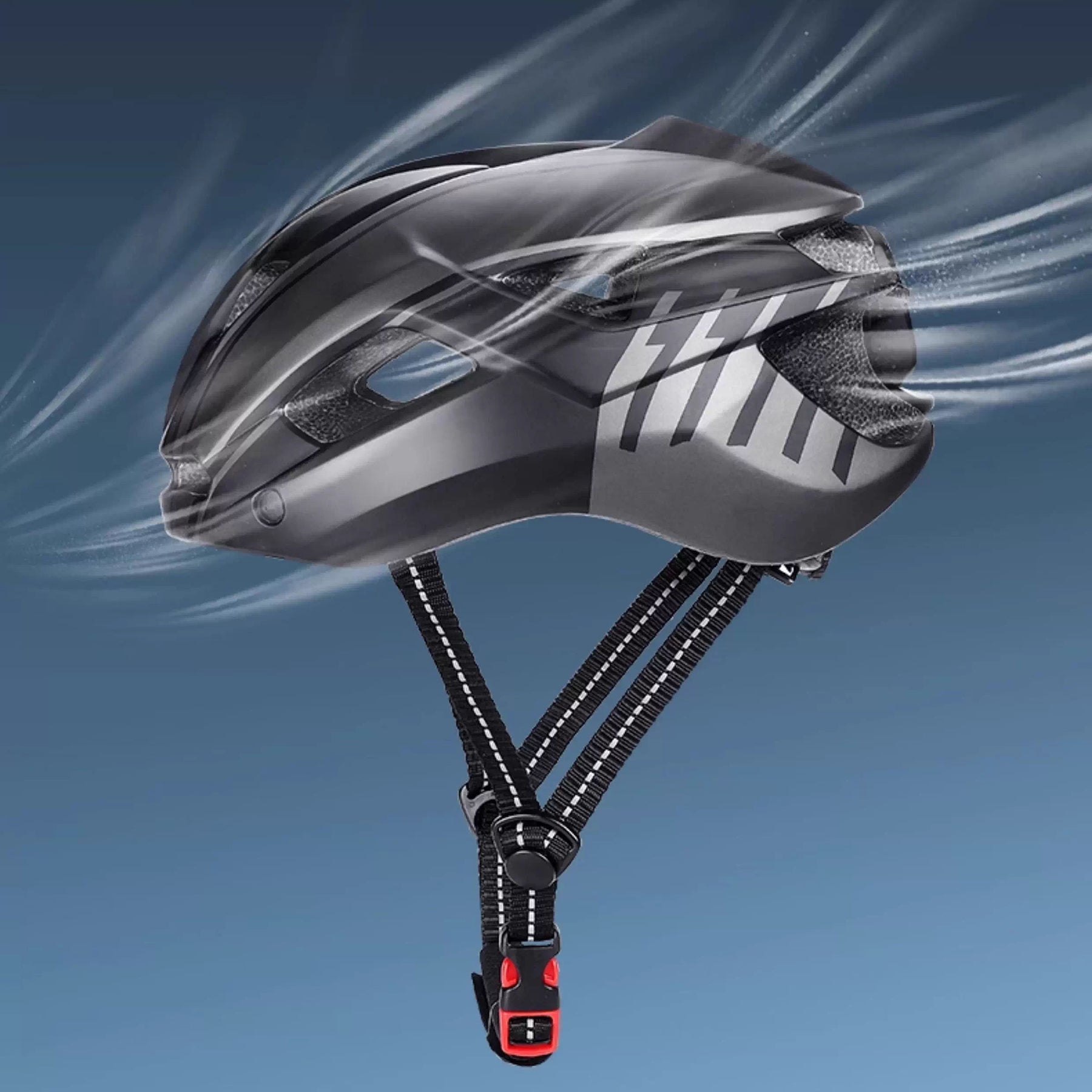 Mountain Bike Helmet with Integrated Goggles and Taillight