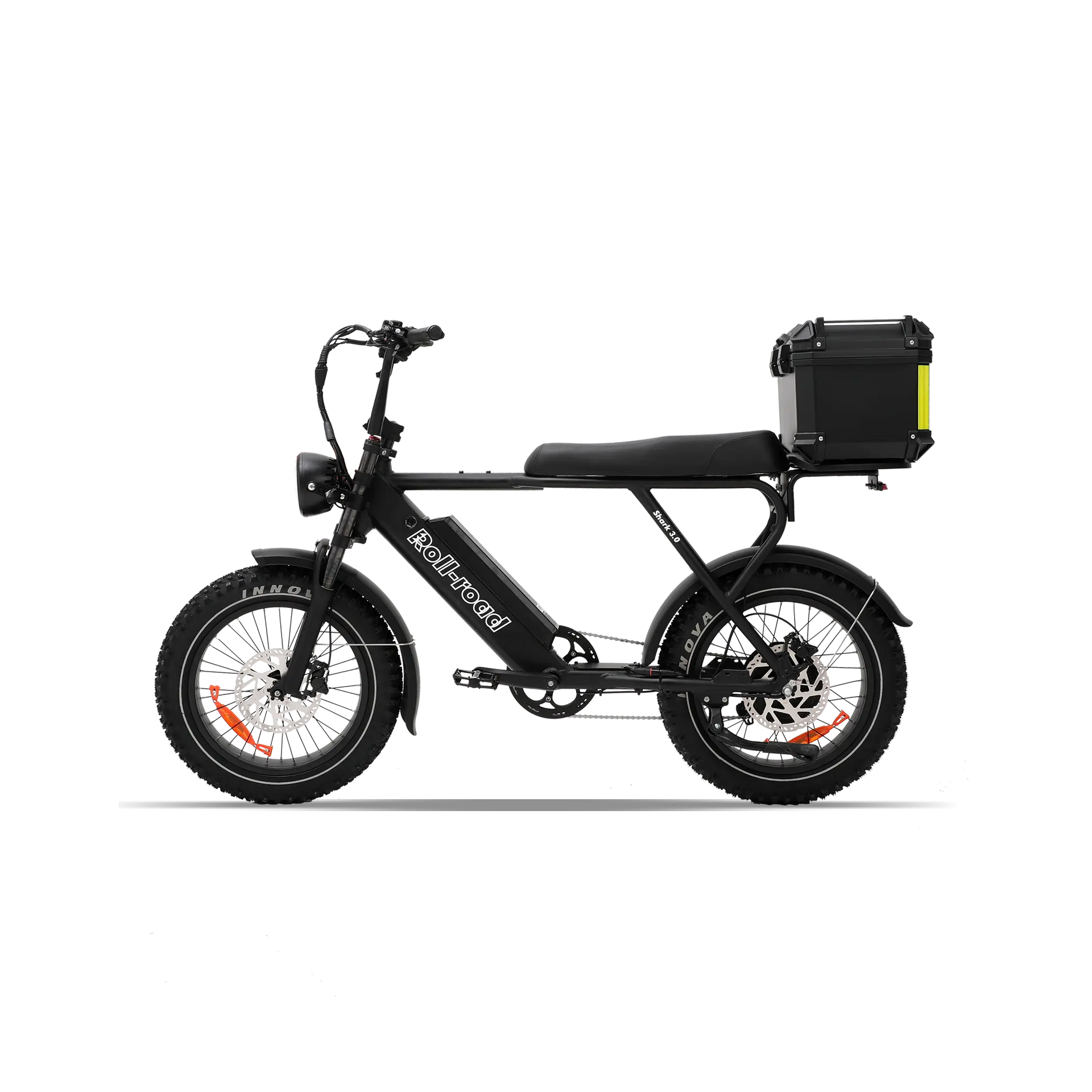 SHARK3.0 2026 Moped style Electric Bike|2 seater For 2 Adults|Cafe Racer ebike|35Mph fast Speed Electric Bike step-over ebike