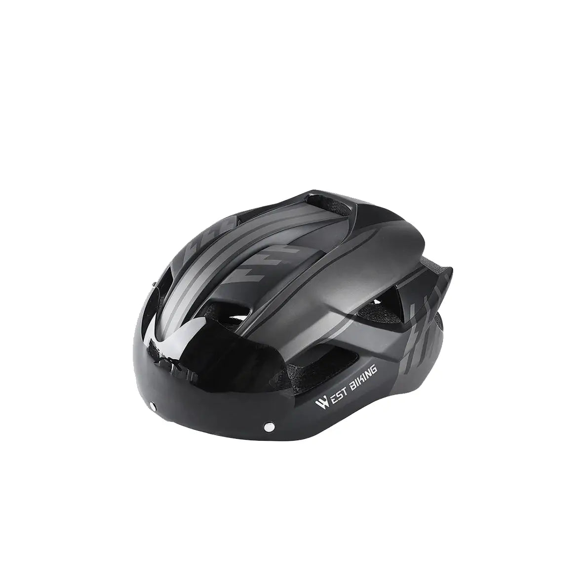 Mountain Bike Helmet with Integrated Goggles and Taillight