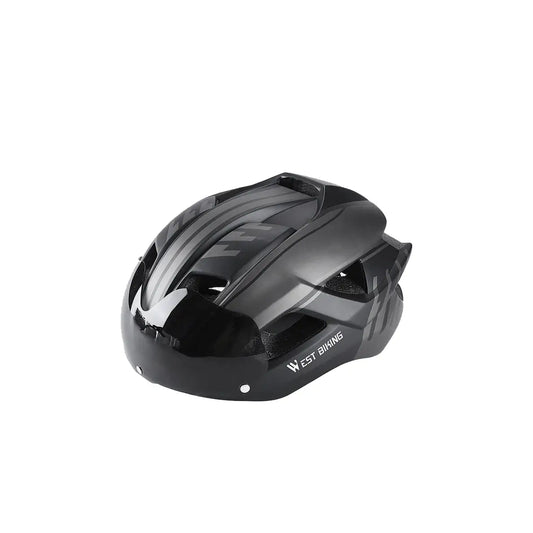 Mountain Bike Helmet with Integrated Goggles and Taillight
